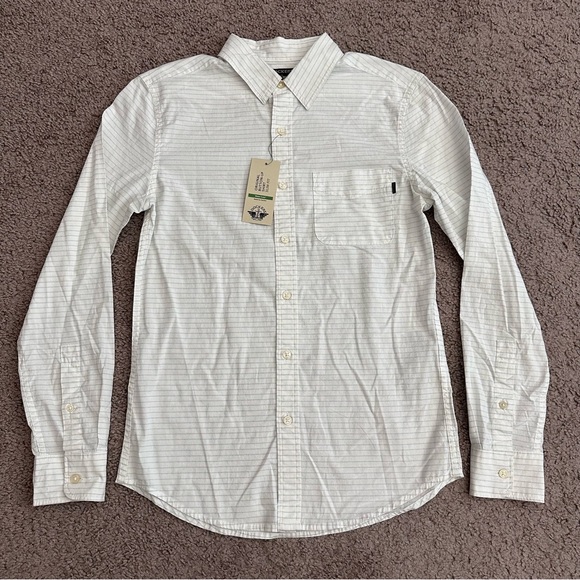 Dockers Original Button Up Shirt Slim Fit Striped Mens S - Picture 1 of 13